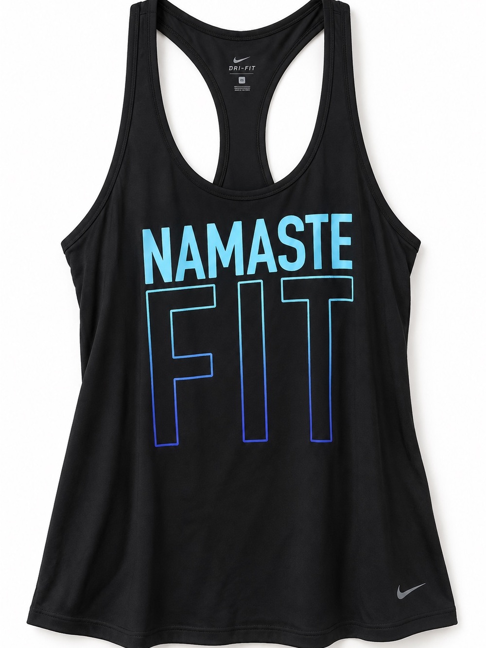 Nike Black "namaste fit" Dri-FIT Racerback Tank 4